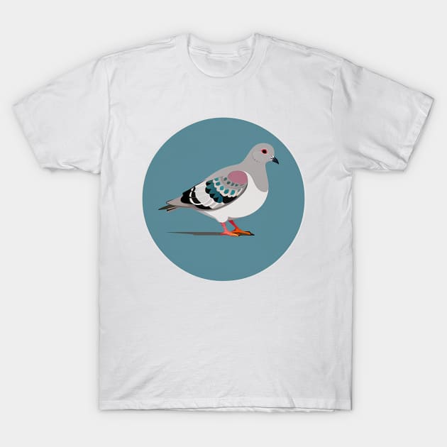 Pigeon Illustration - Cute lil bird T-Shirt by CursedContent